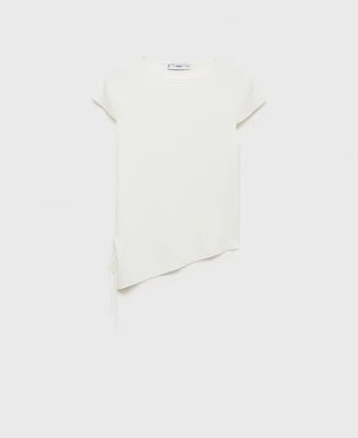 Mango Women's Asymmetrical Low Knit Jersey Top
