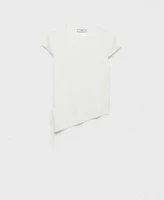 Mango Women's Asymmetrical Low Knit Jersey Top