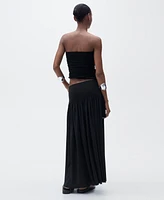 Mango Women's Long Gathered Skirt