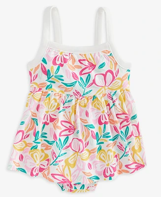 First Impressions Baby Girls Tropical Floral-Print Sunsuit, Exclusively at Macy's