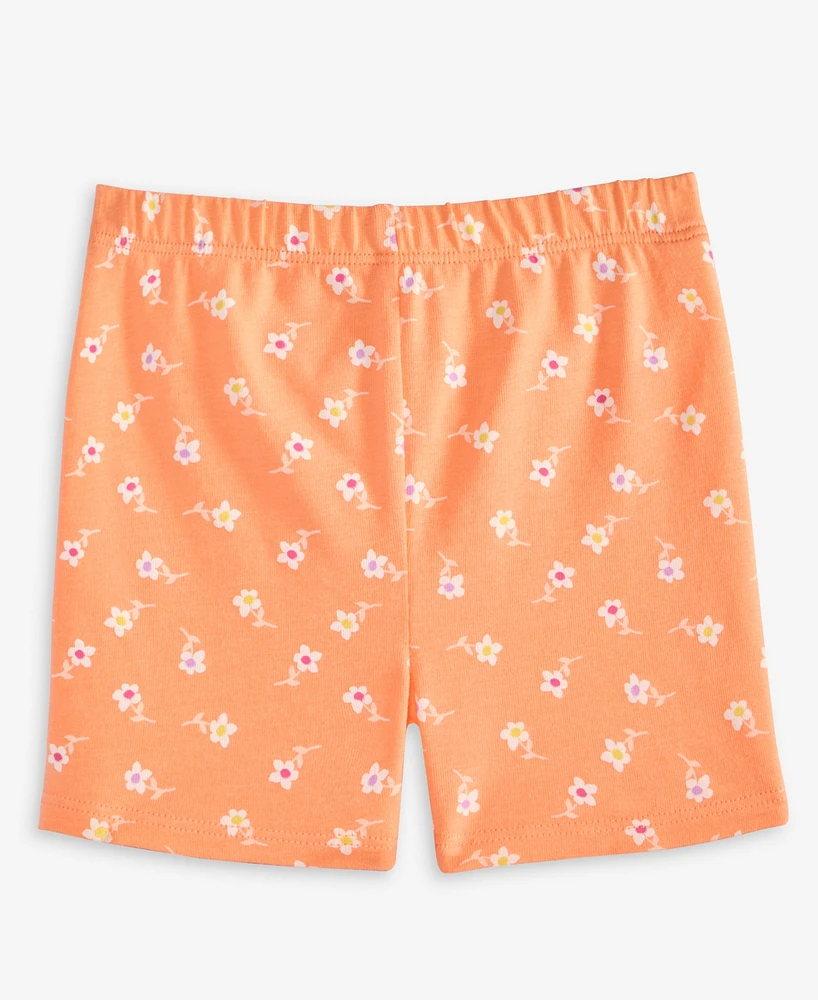 First Impressions Baby Girls Simple Floral-Print Biker Shorts, Exclusively at Macy's