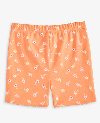 First Impressions Baby Girls Simple Floral-Print Biker Shorts, Exclusively at Macy's