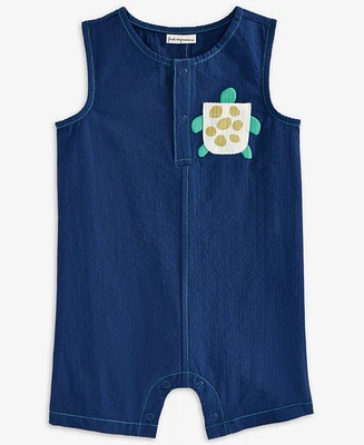 First Impressions Baby Boys Turtle Pocket Cotton Sunsuit, Exclusively at Macy's