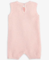 First Impressions Baby Girls Pointelle Cotton Ruffled Romper, Exclusively at Macy's