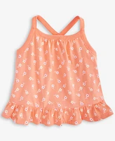 First Impressions Baby Girls Simple Floral-Print Peplum Tank Top, Exclusively at Macy's