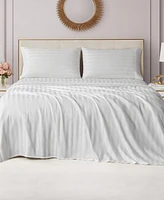 Juicy Couture Royal Dreams Damask Stripe 300-Thread Count Sateen Cotton -Pc. Sheet Set