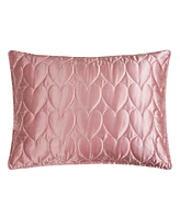 Juicy Couture Satin Heart Stitched Pc. Quilt Set