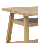 ECR4Kids Sit n' Stash Rectangular Table with Storage, Natural