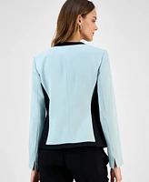 Kasper Women's Contrast-Trim Open-Front Blazer