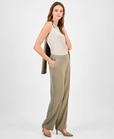 Kasper Women's Mid Rise Straight Leg Pants, Regular & Petite