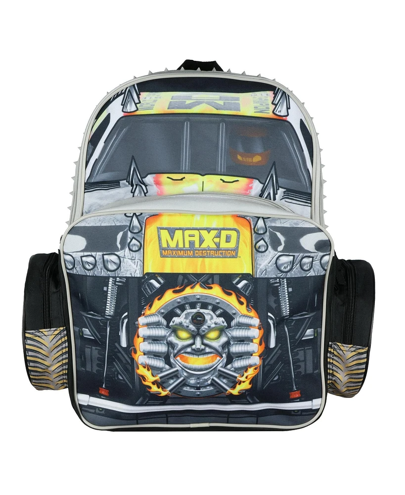 Monster Jam Backpack Max-d Maximum Destruction Truck 3D Character School Book Bag