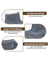 Floor Bean Bag Chair for Adults with Memory Foam Support Armless Lounger Sofa Home Office Apartment or Gaming Room-The Pop