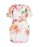 City Chic Plus Braelynn Floral Mini Dress