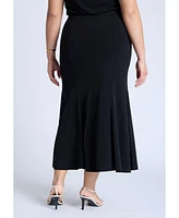 Eloquii Plus Trumpet Jersey Skirt