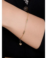 Devata Link Chain Bracelet in 14K Gold, 6.5 in adj to 7.5 in, approx. 2.5 grams.