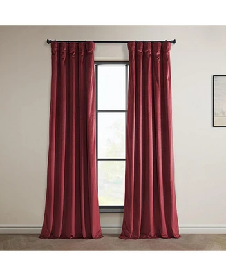 Half Price Drapes Cinema Red Heritage Plush Velvet Room Darkening Curtain