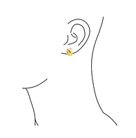 Bling Jewelry Set of 2 Geometric Dome Half Hoop Clip-On Earrings for Non-Pierced Gold Plated