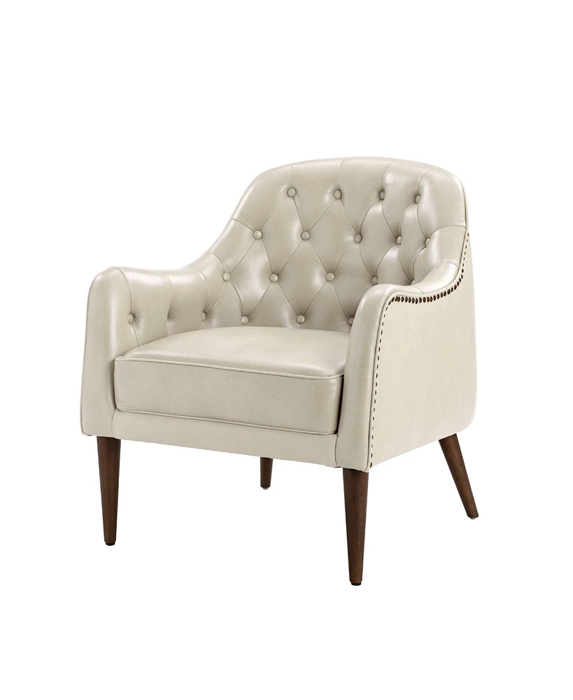 Casio 28.5" Wide Genuine Leather Barrel chair