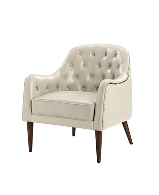 Casio 28.5" Wide Genuine Leather Barrel chair