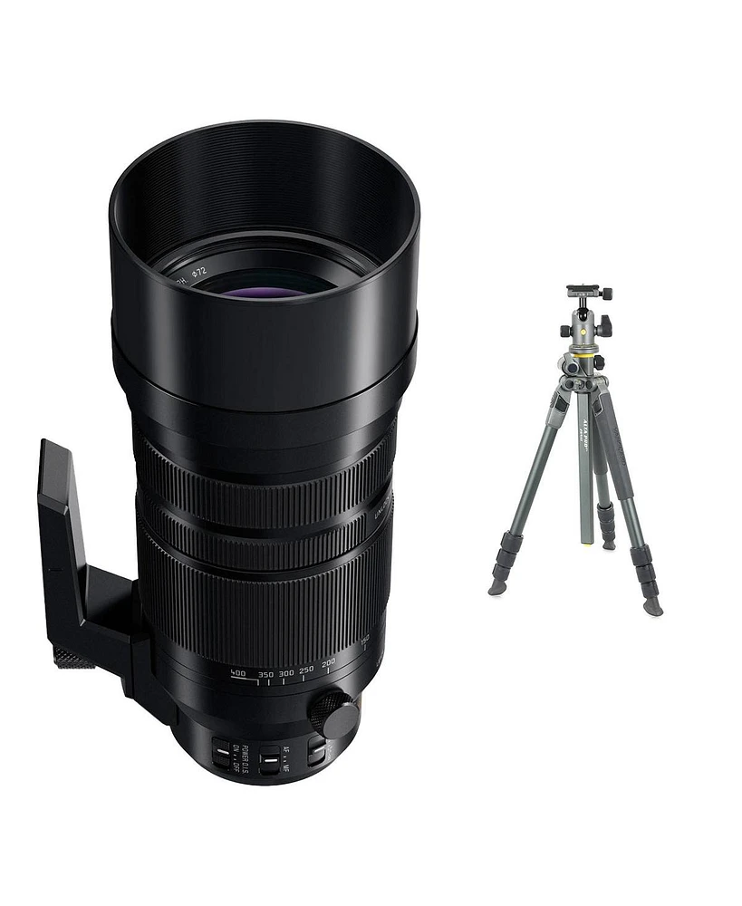 Panasonic Lumix G Leica Dg Vario-Elmar 100-400mm f/4-6.3 Lens with Alta Pro 2+ 264AB 4-Section Aluminum Tripod