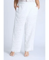 Eloquii Plus Textured Jacquard Pants