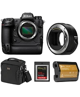 Nikon Z9 Mirrorless Camera with Ftz Ii Mount Adapter, Bundle with 512GB Memory Card, Li-Ion Battery and Shoulder Bag