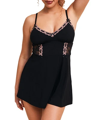 Adore Me Women's Hilda Babydoll & Hipster Set