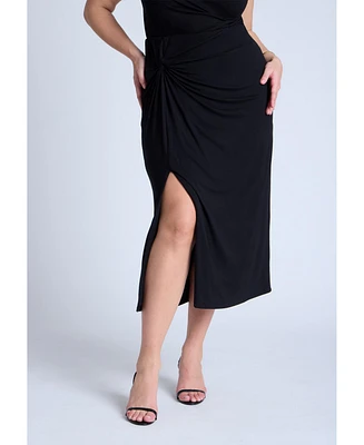 Eloquii Plus Twist Skirt With Slit