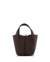 Pre-Owned HERMES Mm Picotin Lock Bag Felt with Leather
