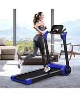 2.25 Hp Electric Motorized Folding Running Treadmill Machine with Led Display-Navy