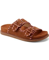 Earth Women's Fausto Stitched Double Band Slip-On Sandals