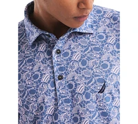 Nautica Men's Classic-Fit Moisture-Wicking Printed Performance Golf Polo Shirt