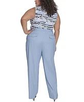 Calvin Klein Plus Faux Denim Pants