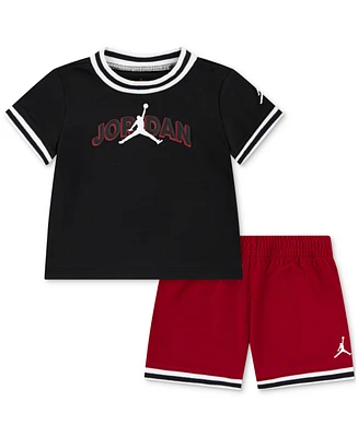Jordan Baby Boys Matching Taping Mesh T-Shirt & Shorts, 2 Piece Set
