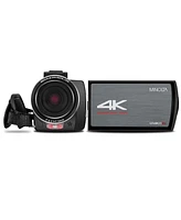 Minolta MN4K25NV 4K Ultra Hd 30MP 3" Touchscreen Camcorder with Night Vision, Black