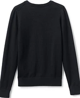 Lands' End Men's Cotton Modal Fine Gauge V-neck Sweater