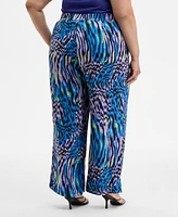 Nina Parker Trendy Plus Printed Wide-Leg Pants