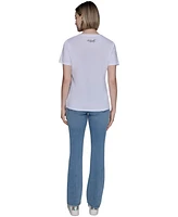 Karl Lagerfeld Paris Petite Multi Embroidered T-Shirt