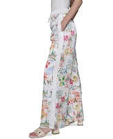 Karl Lagerfeld Paris Petite Multi-Print Soft Pants