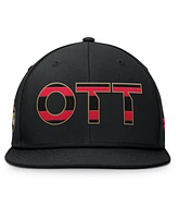 Fanatics Men's Black Ottawa Senators Authentic Pro Rink Snapback Hat