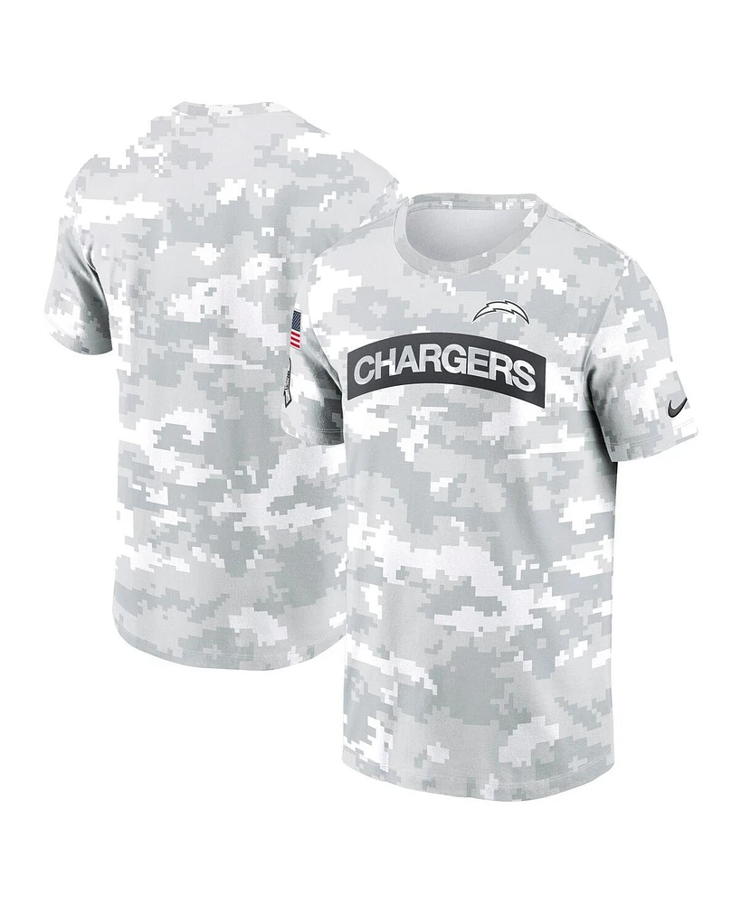 Nike Men's Arctic Camo Los Angeles Chargers 2024 Salute To Service Performance T-Shirt