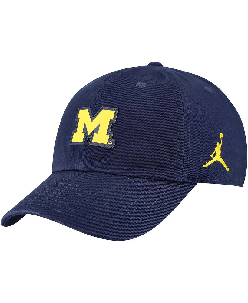 Jordan Men's Navy Michigan Wolverines Performance Club Swoosh Adjustable Hat