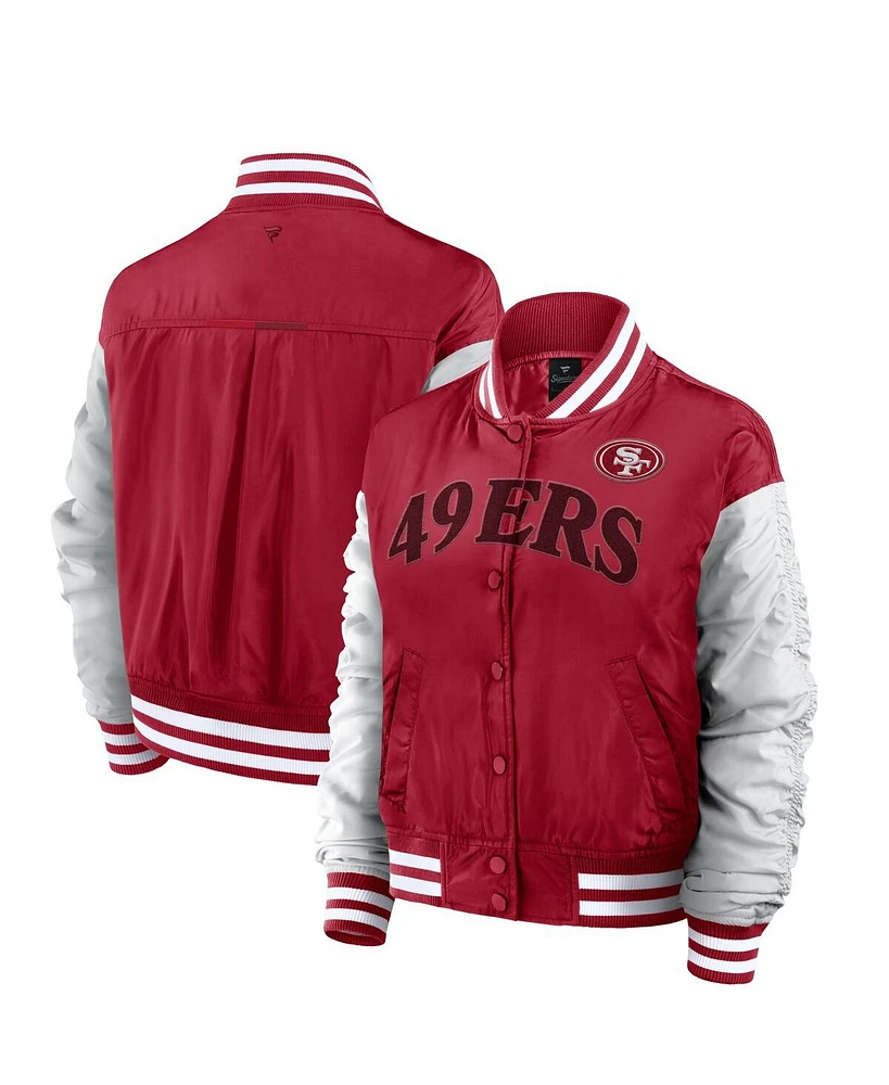 Fanatics Women's Scarlet San Francisco 49ers Elements Wave Full-Snap Jacket