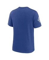 Nike Men's Heather Royal Brooklyn Dodgers Cooperstown Collection Eras Tri-Blend T-Shirt