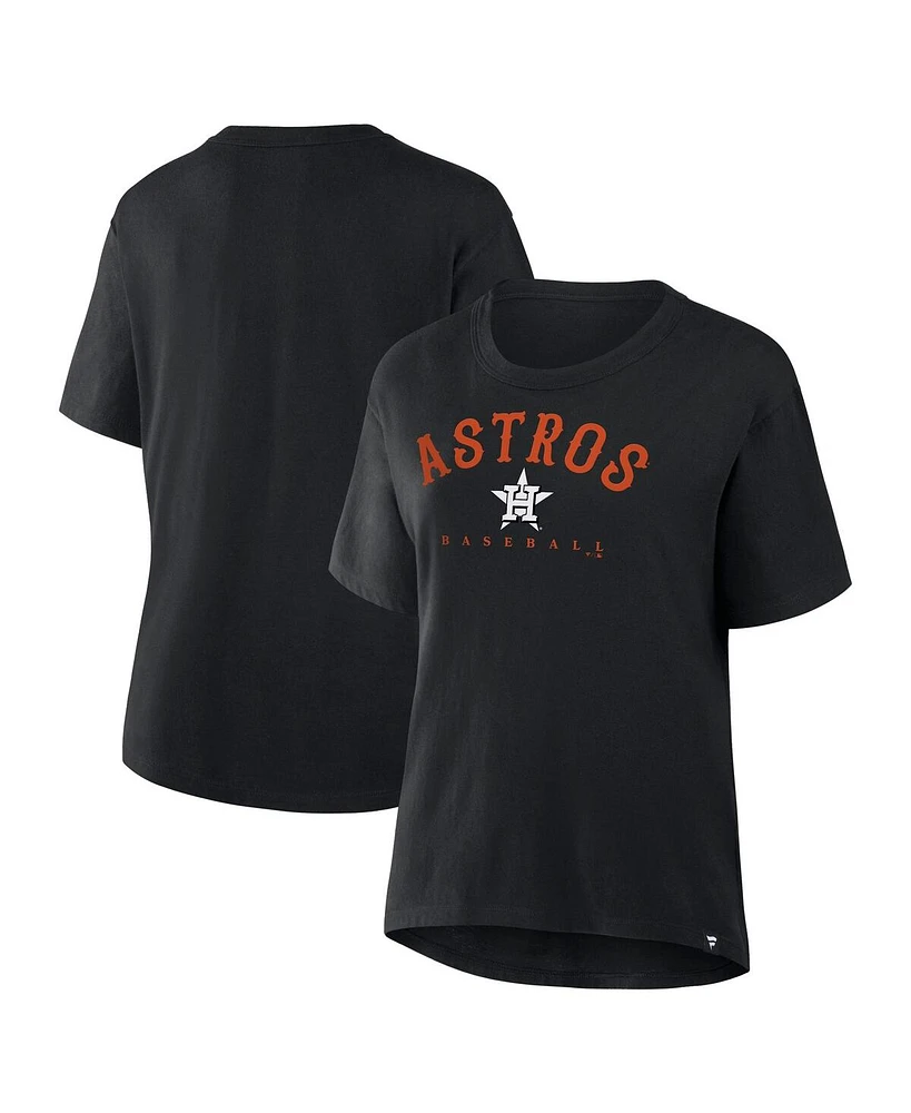 Fanatics Women's Black Houston Astros Relaxed fit Legacy T-Shirt