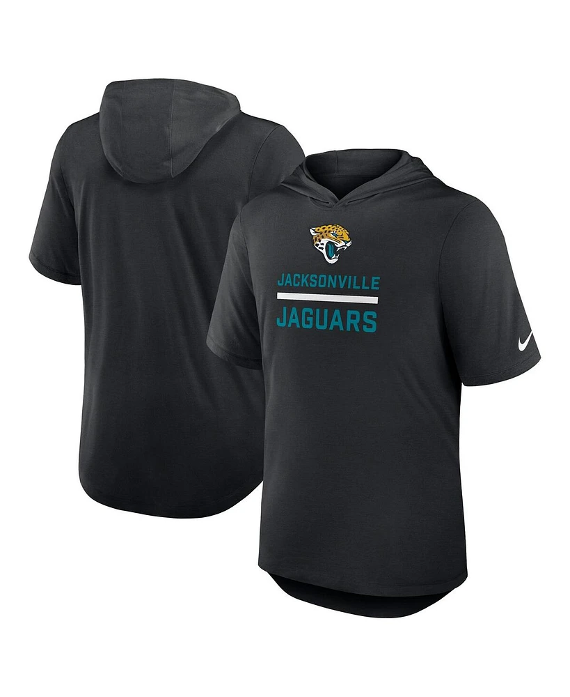 Nike Men's Black Jacksonville Jaguars Lockup Tri-Blend Hoodie T-Shirt