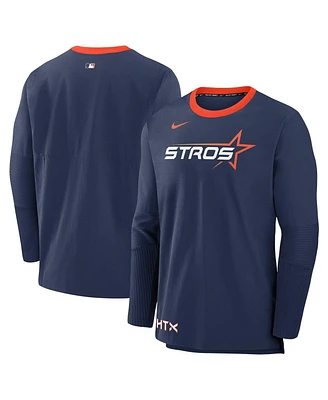 Nike Men's Navy Houston Astros 2025 City Connect Authentic Collection Lightweight Player Tri-Blend Performance Long Sleeve T-Shirt
