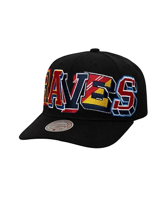 Mitchell & Ness Men's Black Atlanta Braves Hyper Type Pro Crown Snapback Hat