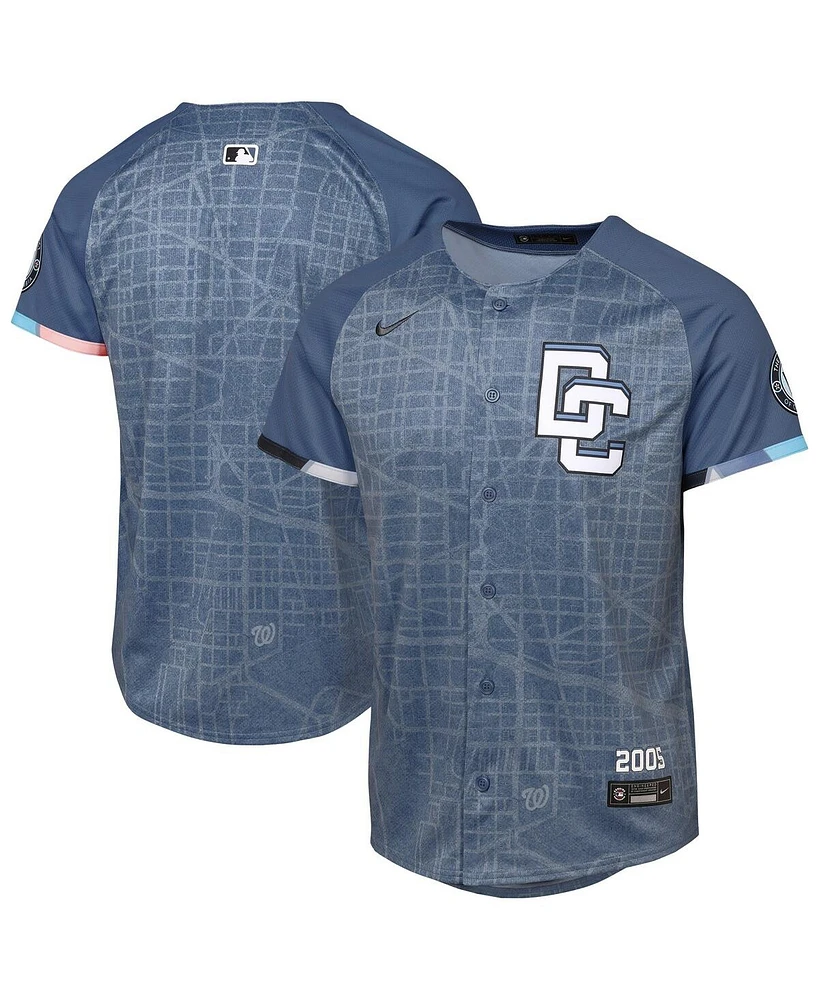 Nike Big Boys and Girls Blue Washington Nationals 2025 City Connect Limited Jersey
