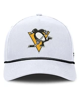 Fanatics Men's White Pittsburgh Penguins Rope A-Frame Adjustable Hat
